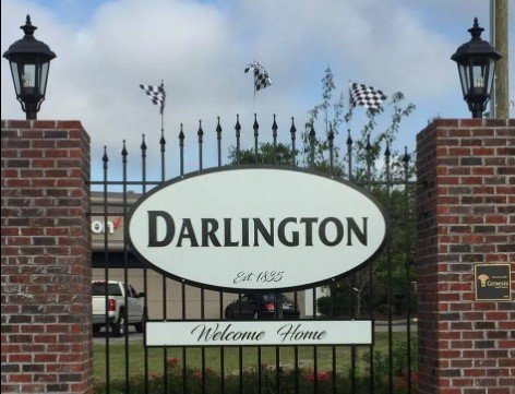 Gate with Darlington sign
